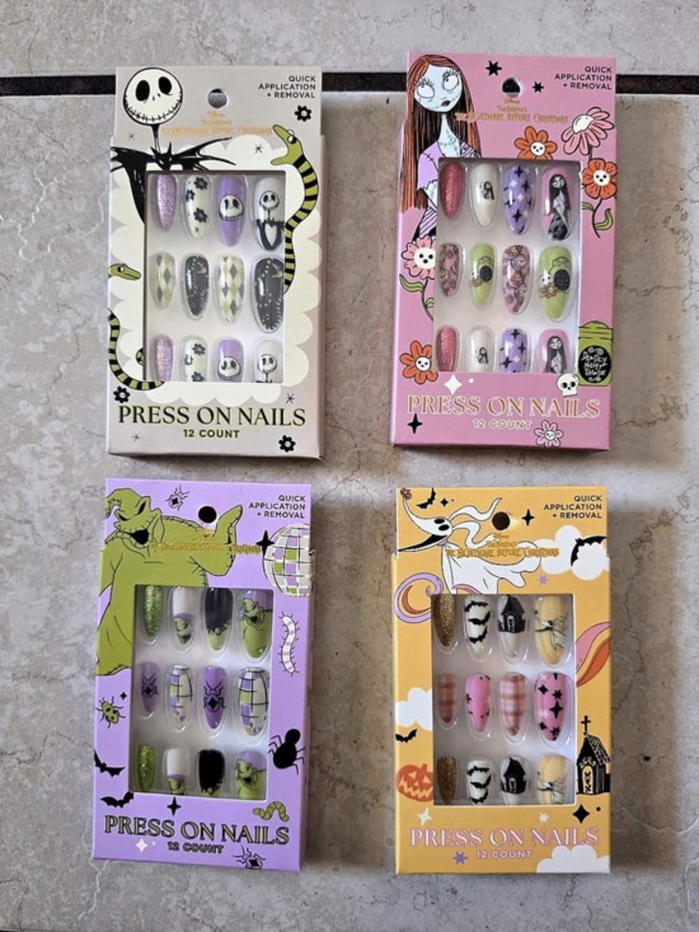 Disney The Nightmare Before Christmas Press On Nails 4 Pack